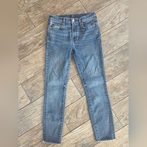 7 For All Mankind Women's Faded Blue Skinny Jeans